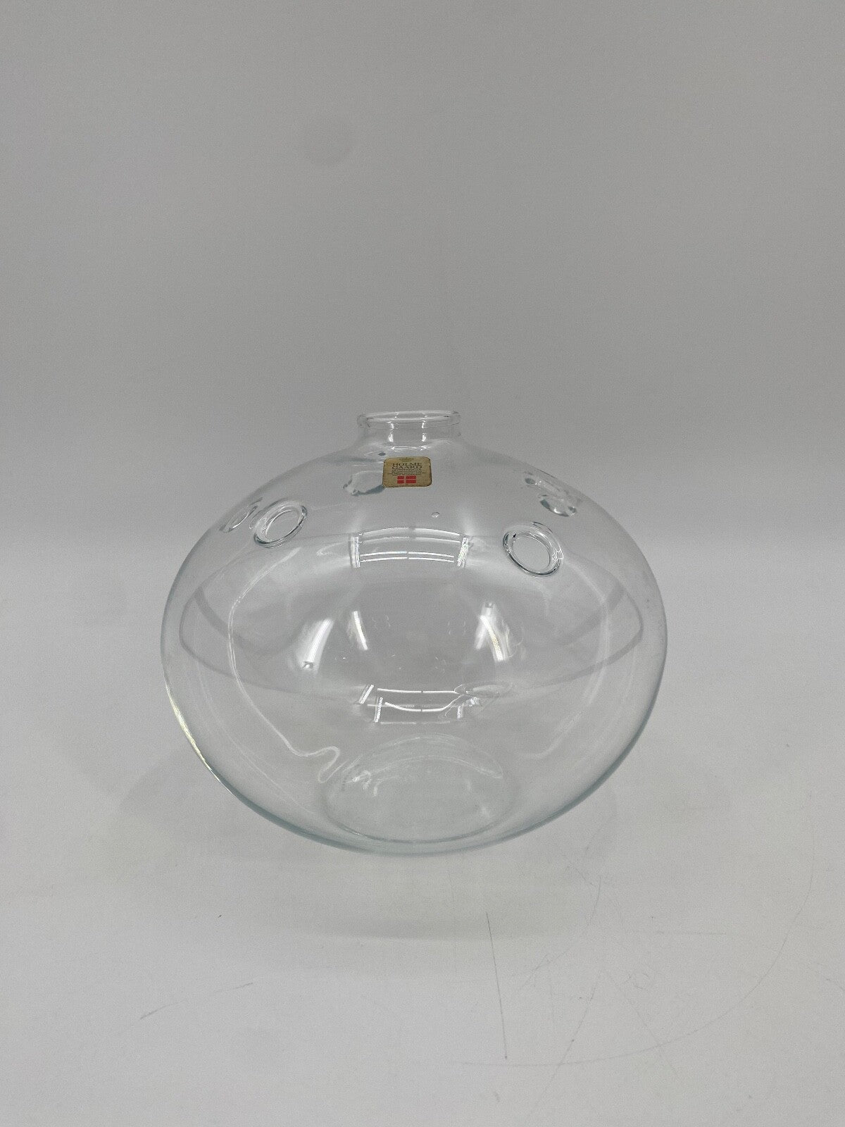 * HOLMEGAARD METEOR HULL VASE MICHAEL BANG 70ER TRANSPARENT GLAS VINTAGE DANISH