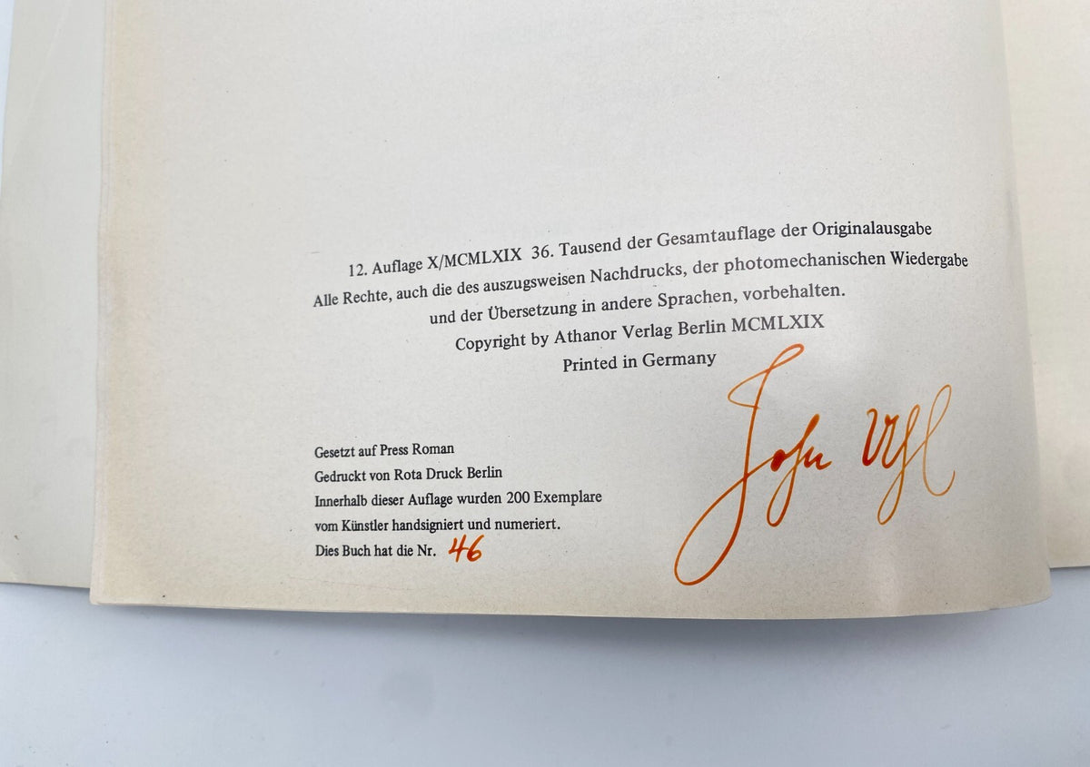 SAMMLUNG 5x KUNST KATALOG SIGNIERT WIDMUNG JOHN UHL ZEICHNUNGEN GEDICHTE 1970er