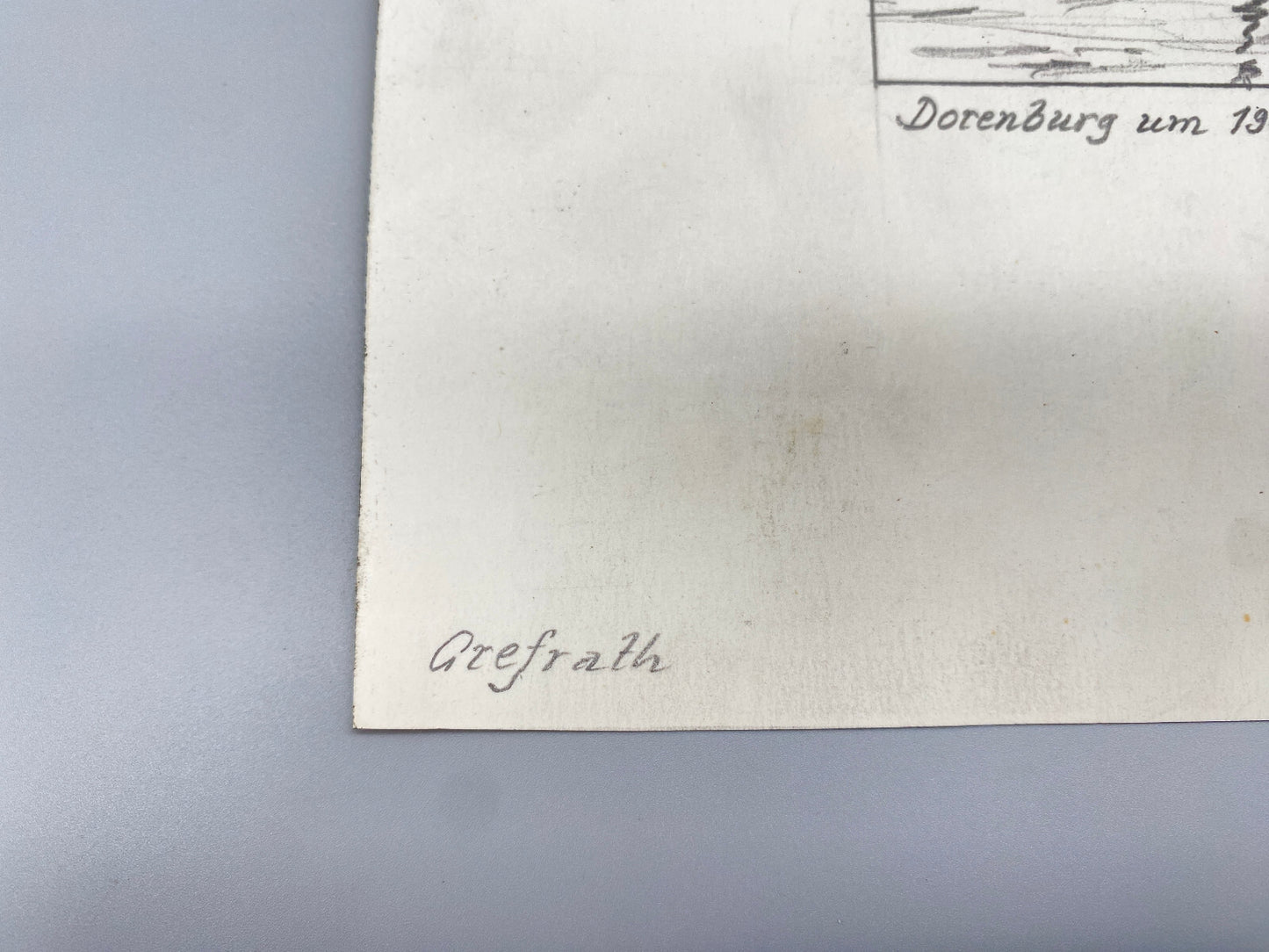 KÜNSTLER HEINZ WEHLISCH SCHLOß BERGE BEI BUER UM 1910 ZEICHNUNG HANDSIGNIERT
