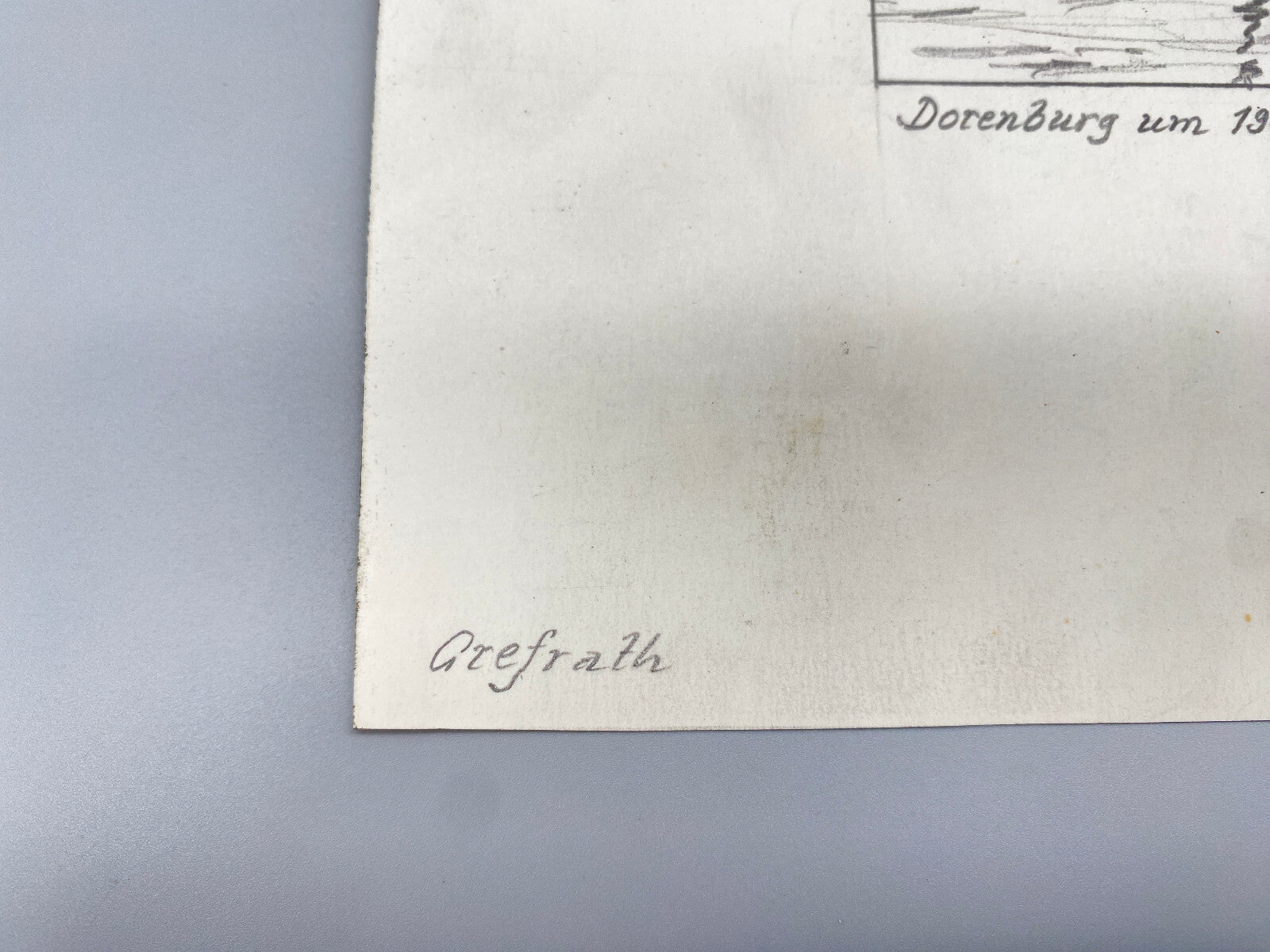 KÜNSTLER HEINZ WEHLISCH SCHLOß BERGE BEI BUER UM 1910 ZEICHNUNG HANDSIGNIERT
