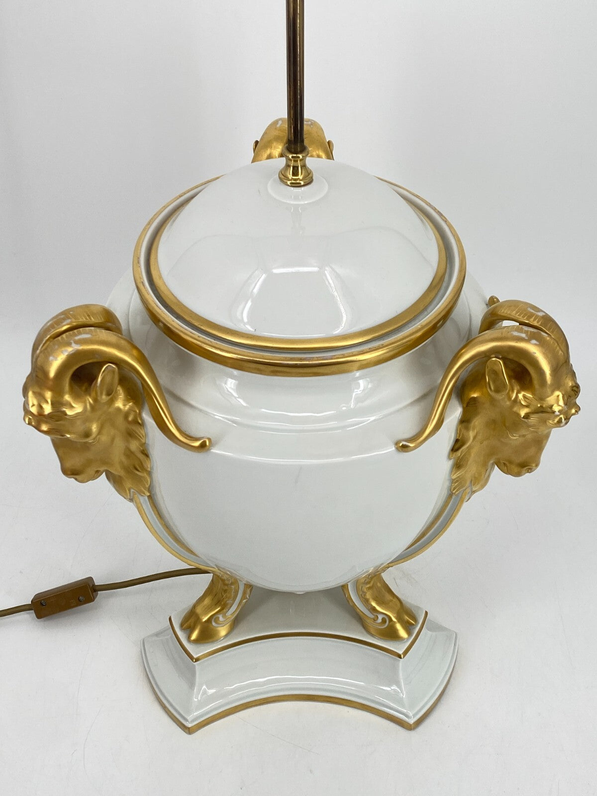 * TISCHLAMPE PORZELLAN LAMPE URNEN VASE WIDDERKOPF ROSENTHAL ANTIK
