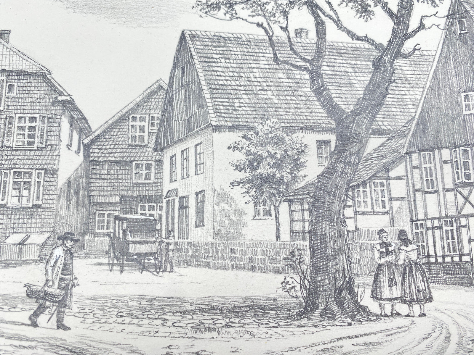 DEUTSCHER KÜNSTLER HEINZ WEHLISCH ZEICHNUNG ENNEPETAL VOERDE HANDSIGNIERT