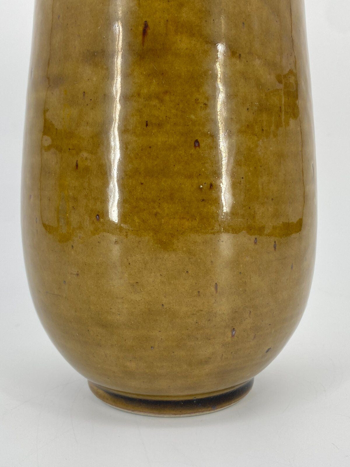 * STUDIOKERAMIK VASE PAUL EYDNER VEB DDR KERAMIK VINTAGE OCKER