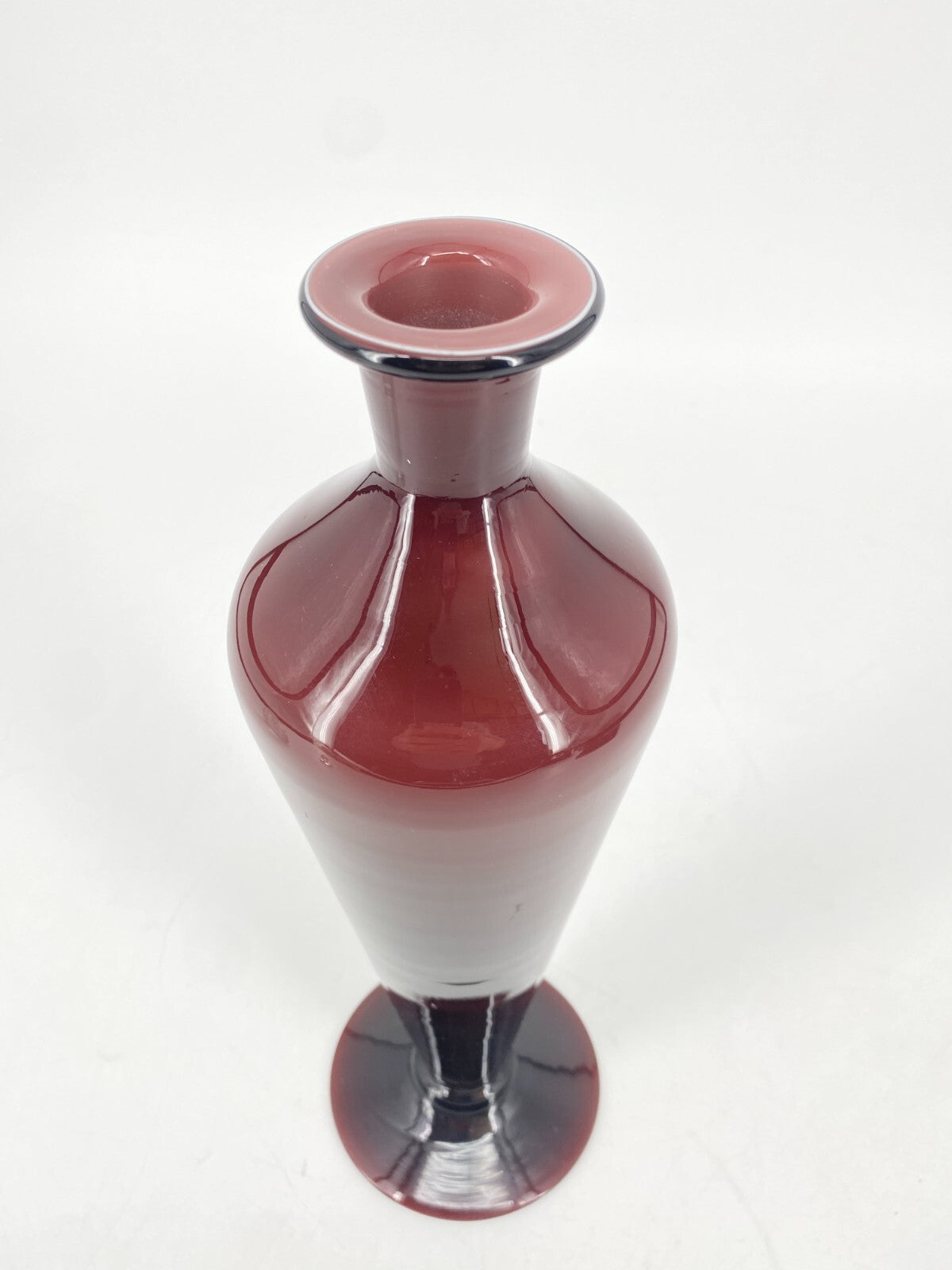 * VASE GLAS VIOLETT MAUVE AMETHYST ITALIEN VINTAGE GLASVASE BLUMENVASE ORIGINAL
