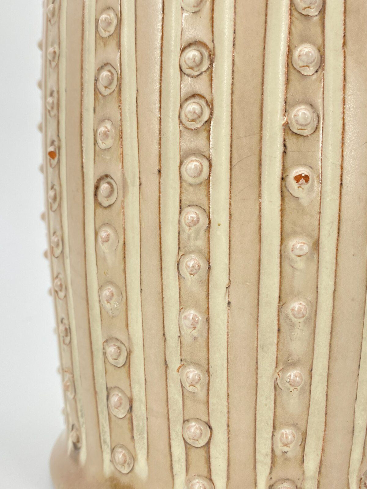 * VASE KERAMIK STUDIOKERAMIK VINTAGE GROß BEIGE FLASCHE