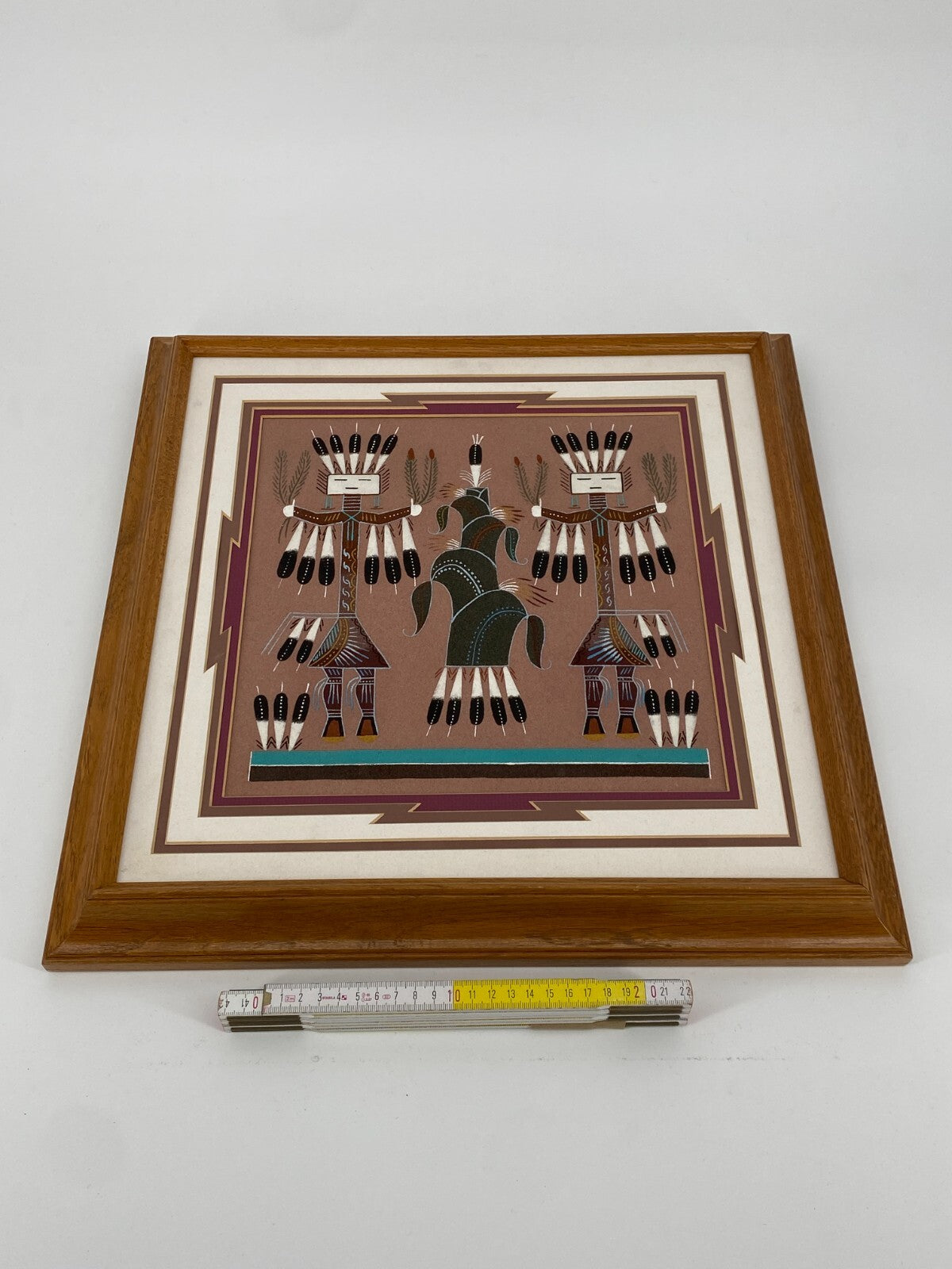 * GEMÄLDE  NAVAJO SANDMALEREI KUNST NATIVE AMERICAN USA STAMMESKUNST ORIGINAL