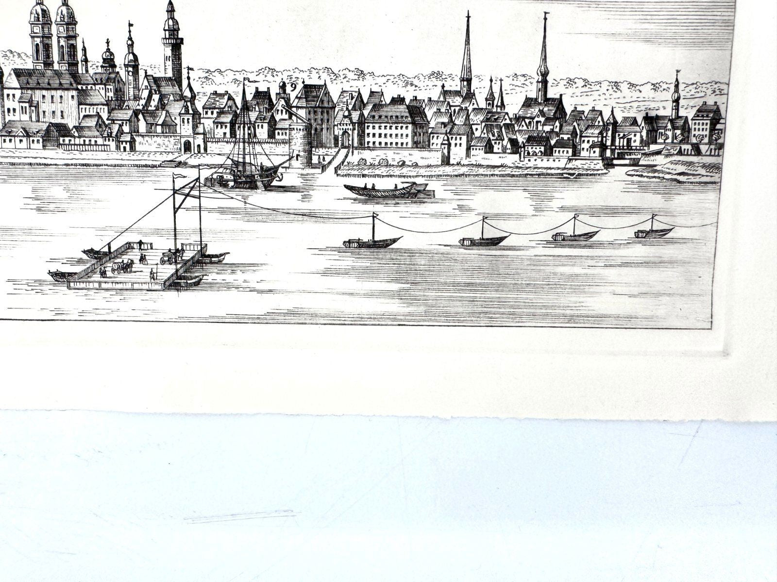* GRAFIK DRUCKGRAFIK DÜSSELDORF ALTSTADT ANSICHT WEHLISCH