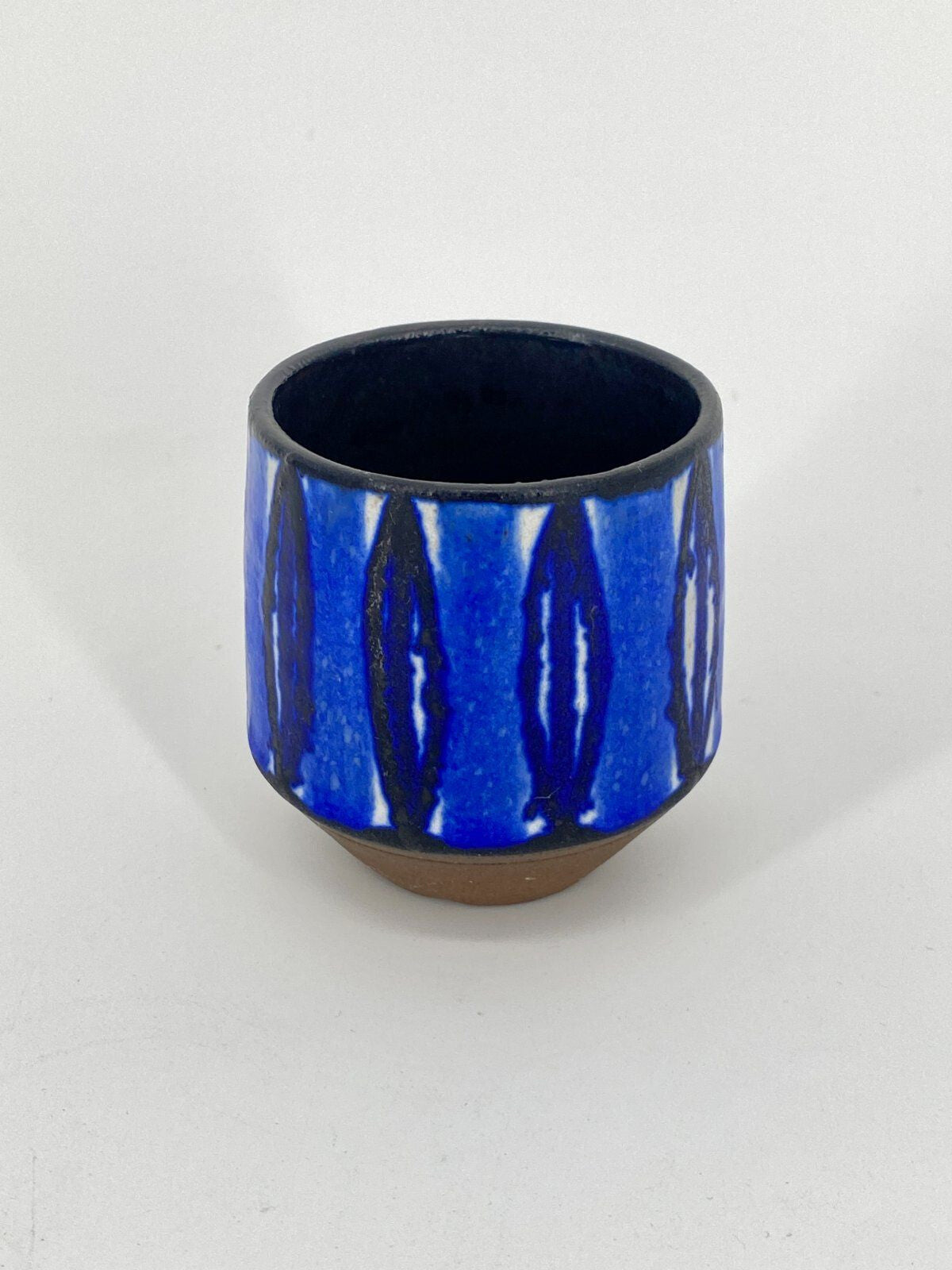 * MINI VASE KLEIN MINIATUR WINDLICHT BLAU JUIST VINTAGE GERMANY