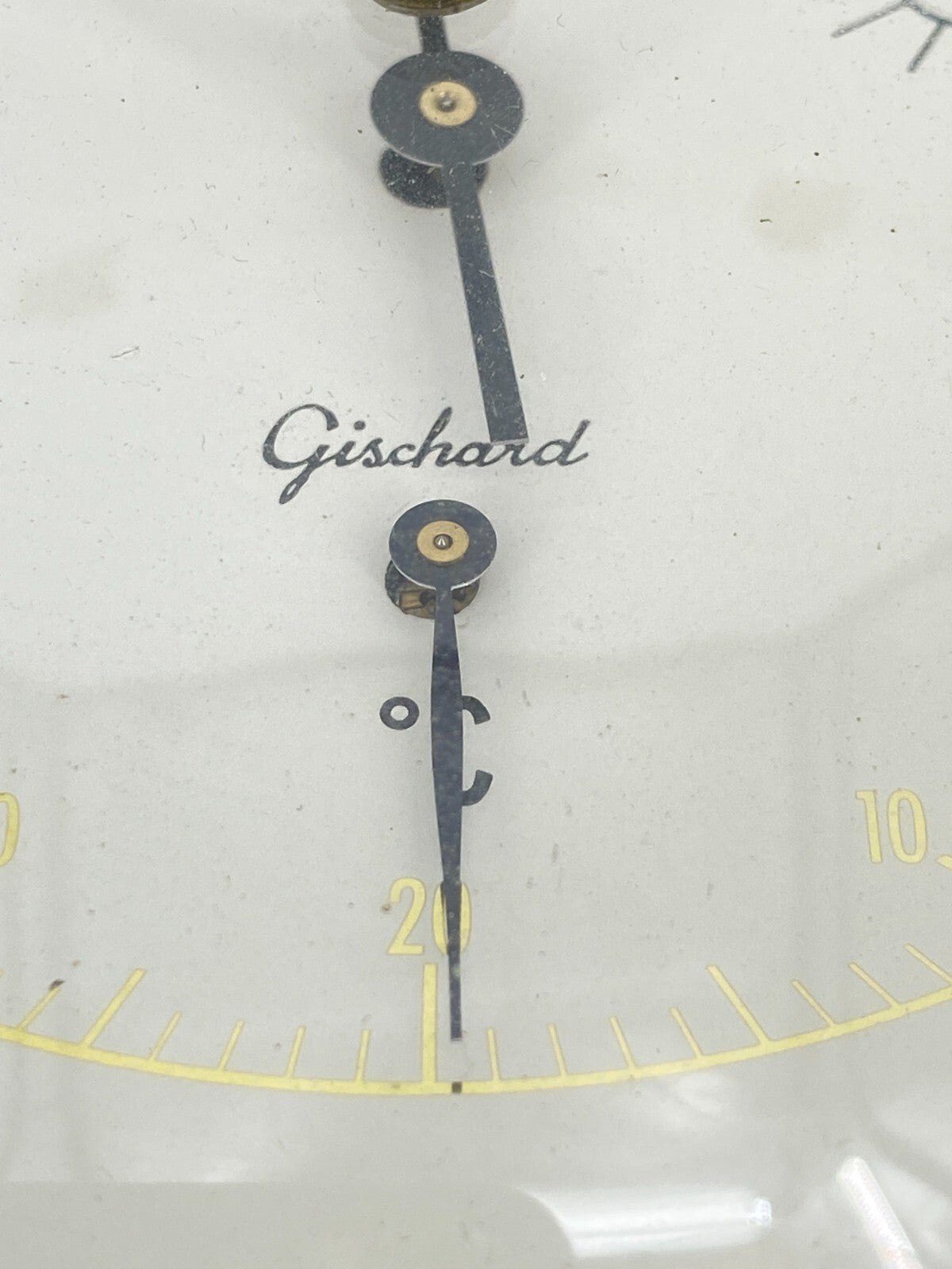 * WETTERSTATION GISCHARD BAROMETER THERMOMETER HOLZ VINTAGE