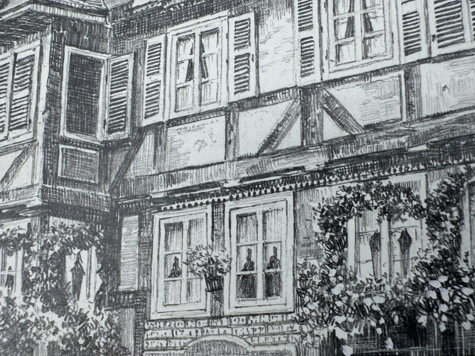 * HEINZ WEHLISCH ZEICHNUNG LIPPSTADT HAUS JOSEP VOSS LANGE STRAßE ANSICHT