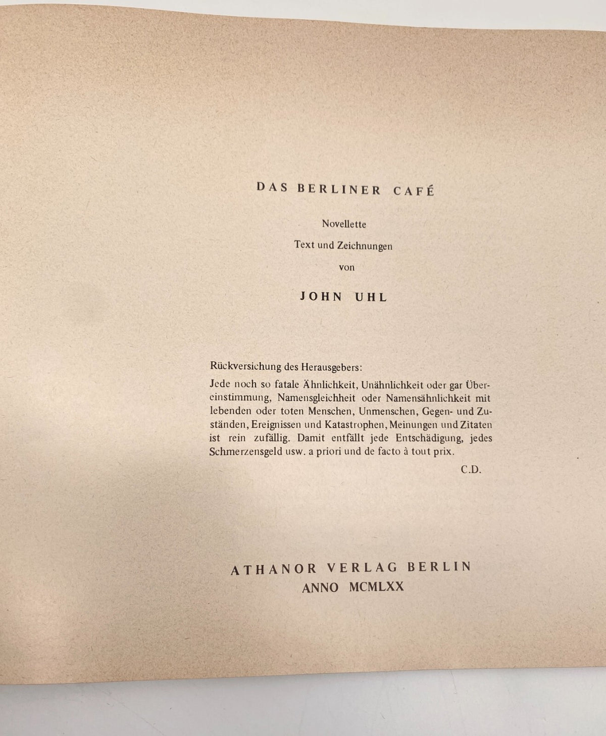 SAMMLUNG 5x KUNST KATALOG SIGNIERT WIDMUNG JOHN UHL ZEICHNUNGEN GEDICHTE 1970er