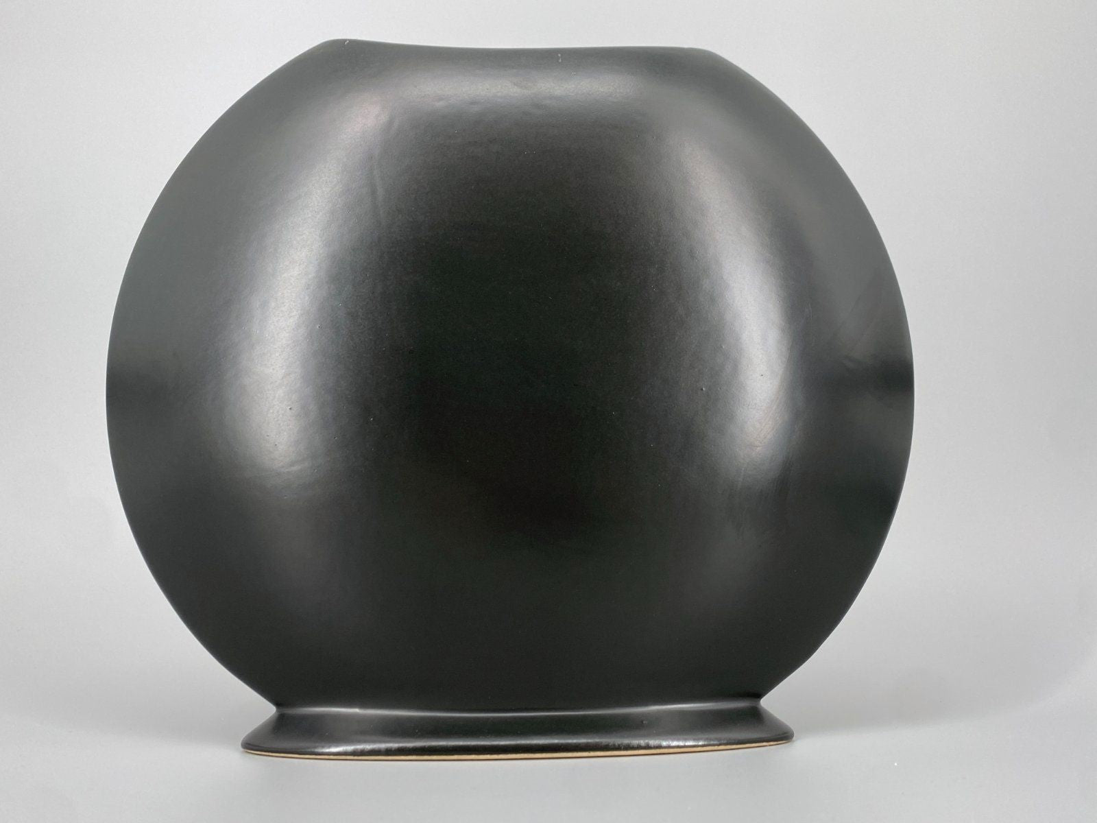 * VINTAGE BLUMENVASE ASA SELECTION 80er SCHWARZ 31cm POMO