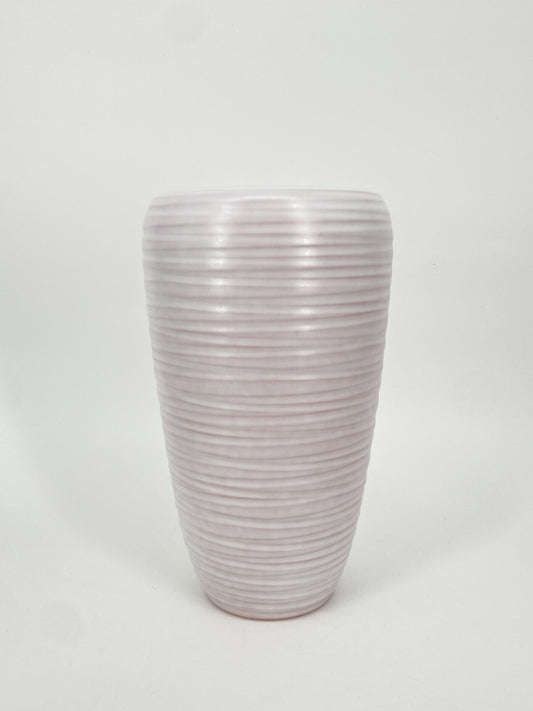* WEACHTERSBACH KERAMIK RILLEN VASE BREMEN ROSA 23CM VINTAGE 50ER 60ER