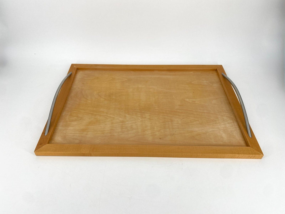 * GROSSES MODERNES HOLZ SERVIERTABLETT 66x46 cm BUCHE