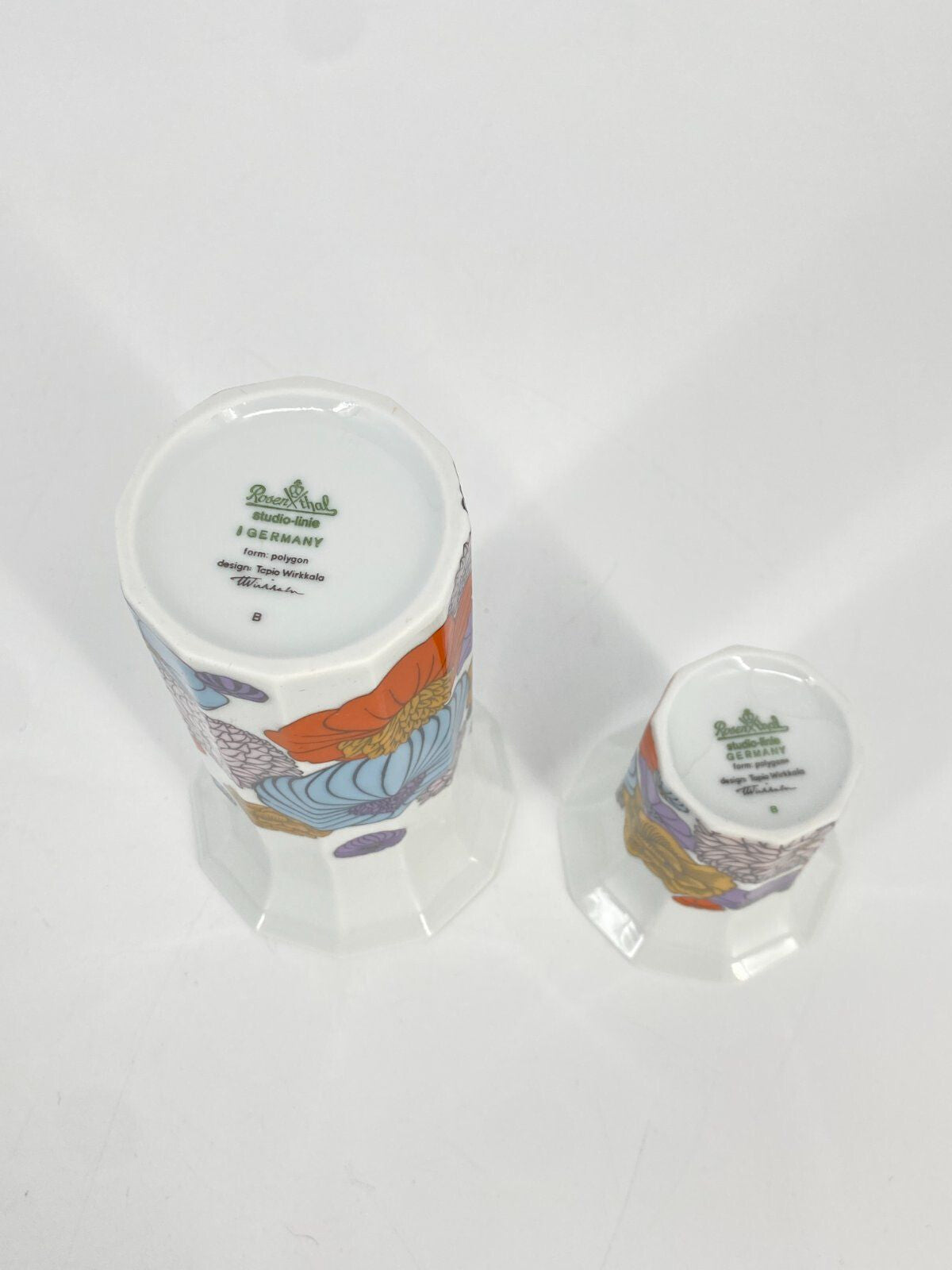 * ROSENTHAL POLYGON PATRAS VASEN MITTEL KLEIN FLORAL BLUMEN