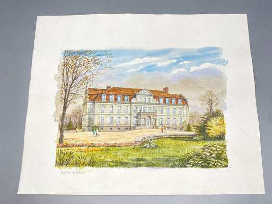 DEUTSCHER KÜNSTLER HEINZ WEHLISCH AQUARELLIERTE ZEICHNUNG SCHLOSS RIBBECK NAUEN
