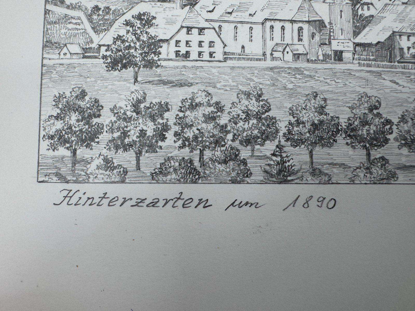 * HEINZ WEHLISCH ZEICHNUNG HINTERZARTEN UM 1890 ANSICHT SIGNIERT