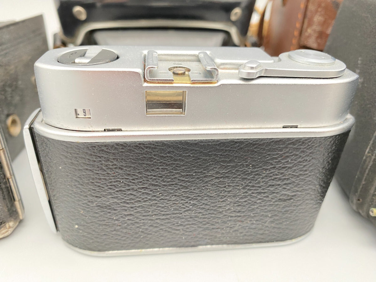 KONVOLUT ALTE KAMERAS BEIRETTE MODELL II DACORA DACI ROYAL BEIRAX BEIER TASCHEN