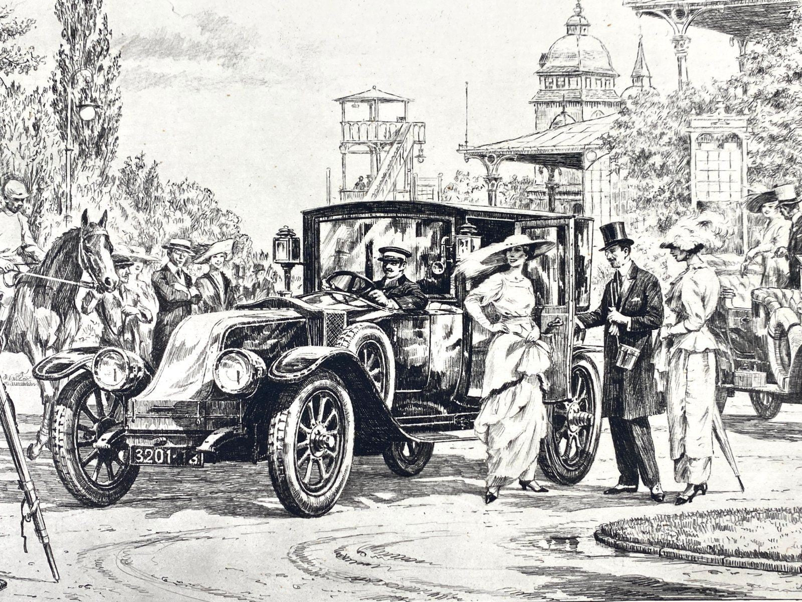 *5x GRAFIK HEINZ WEHLISCH AUTOMOBIL OLDTIMER LONDON PARIS MÜNCHEN