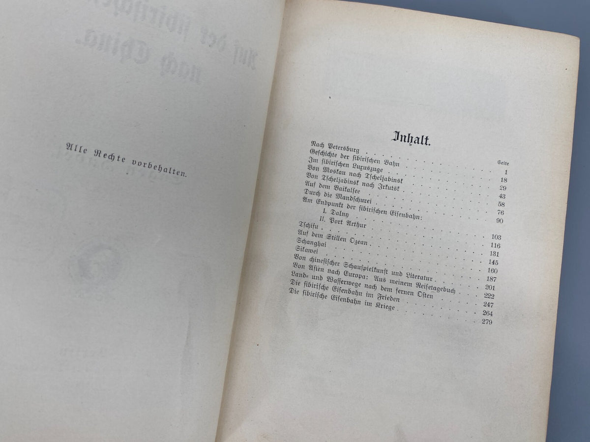 * BUCH EUGEN ZABEL AUF DER SIBIRISCHEN BAHN NACH CHINA 1904 ERSTAUSGABE