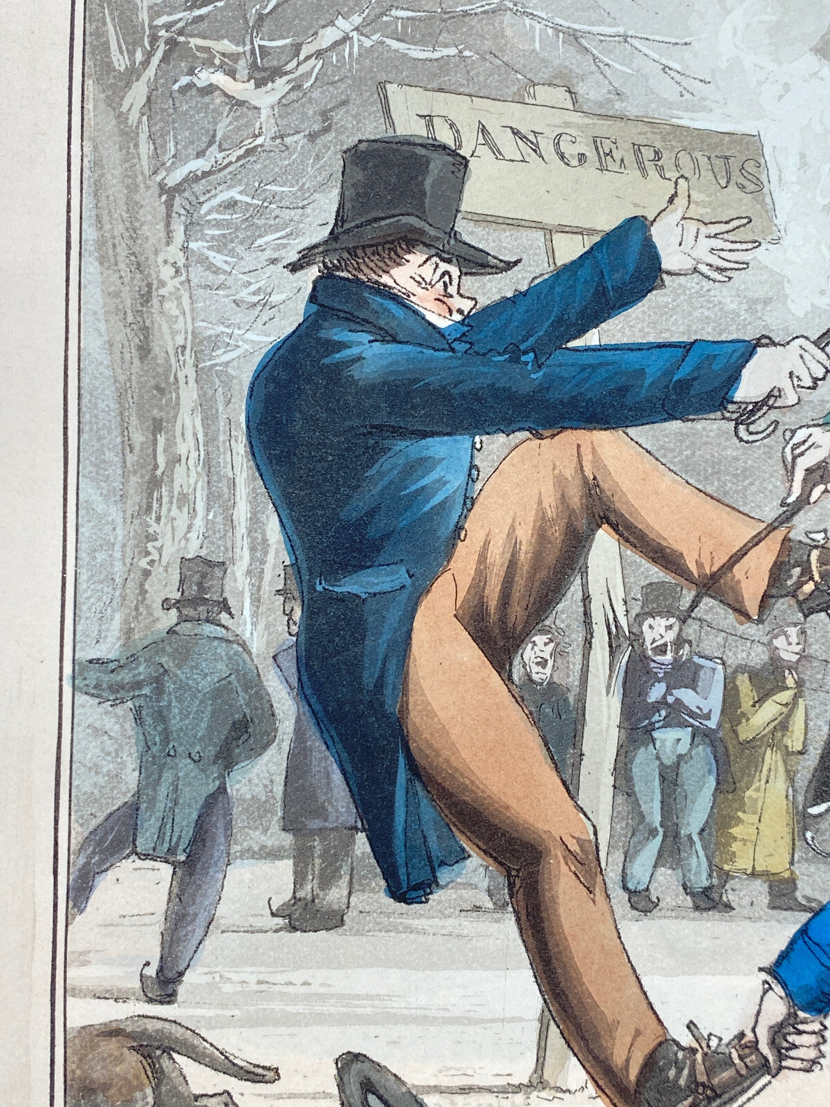 * RADIERUNG PLEASING PASTIME CHRISTMAS QUADRILLE PARTY EISLAUF 1822 LONDON EIS