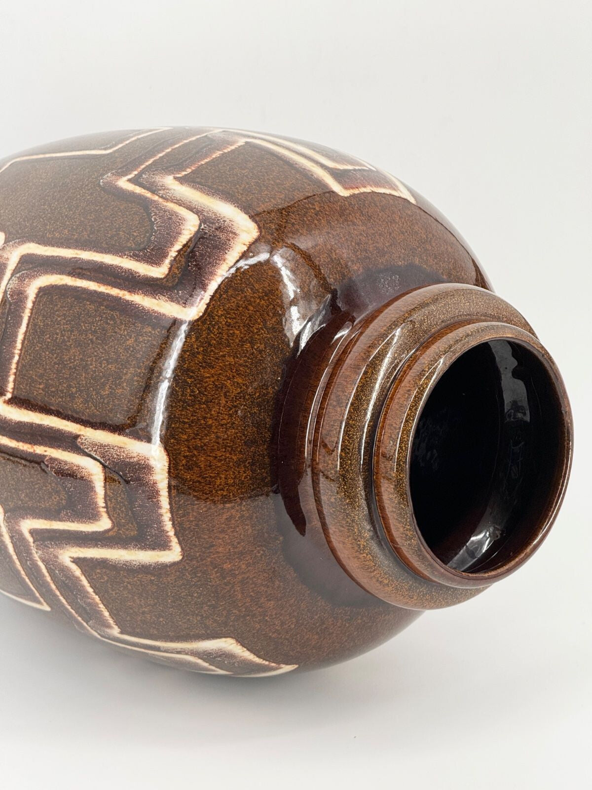 VINTAGE MID CENTURY BODENVASE SCHEURICH 286 51 KERAMIK FAT LAVA