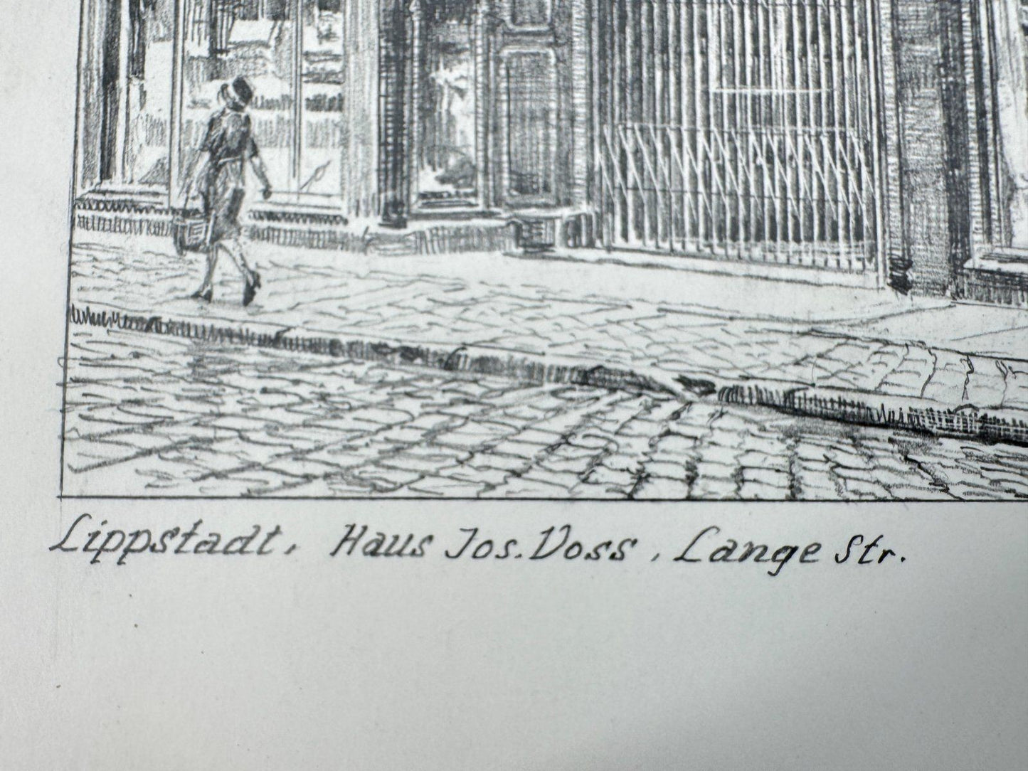 * HEINZ WEHLISCH ZEICHNUNG LIPPSTADT HAUS JOSEP VOSS LANGE STRAßE ANSICHT