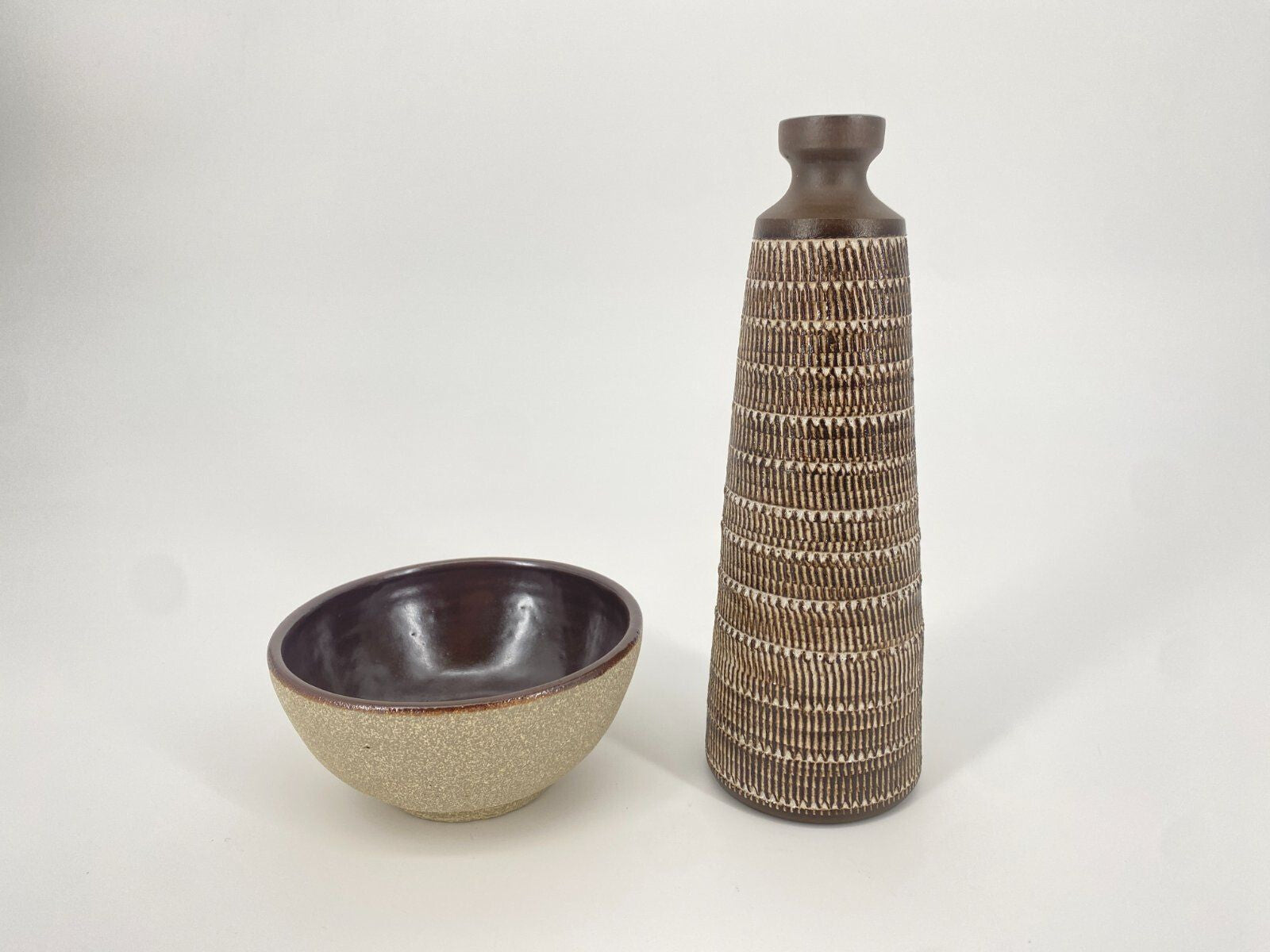 * VASE SCHALE STUDIOKERAMIK VINTAGE KERAMIK MID CENTURY 70ER POTTERY