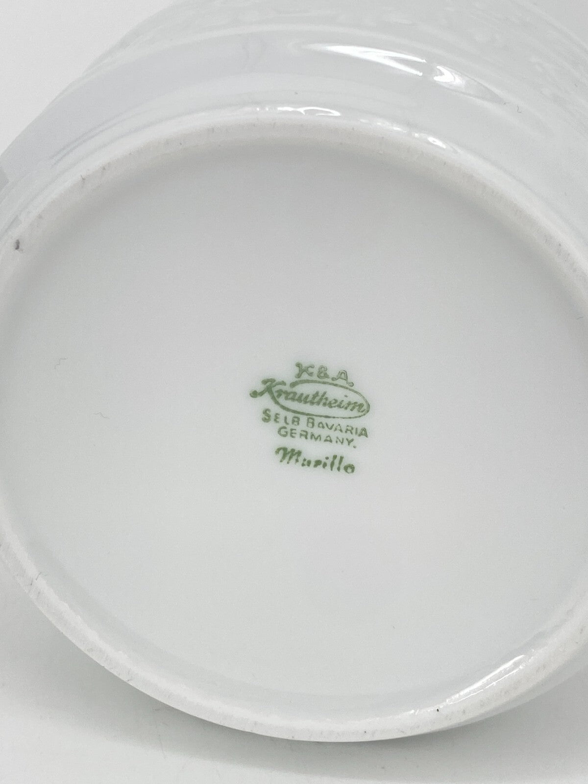 * 2x KRAUTHEIM PORZELLAN VASE MURILLO WEIß ZYLINDRISCH FLORAL 22CM SELB