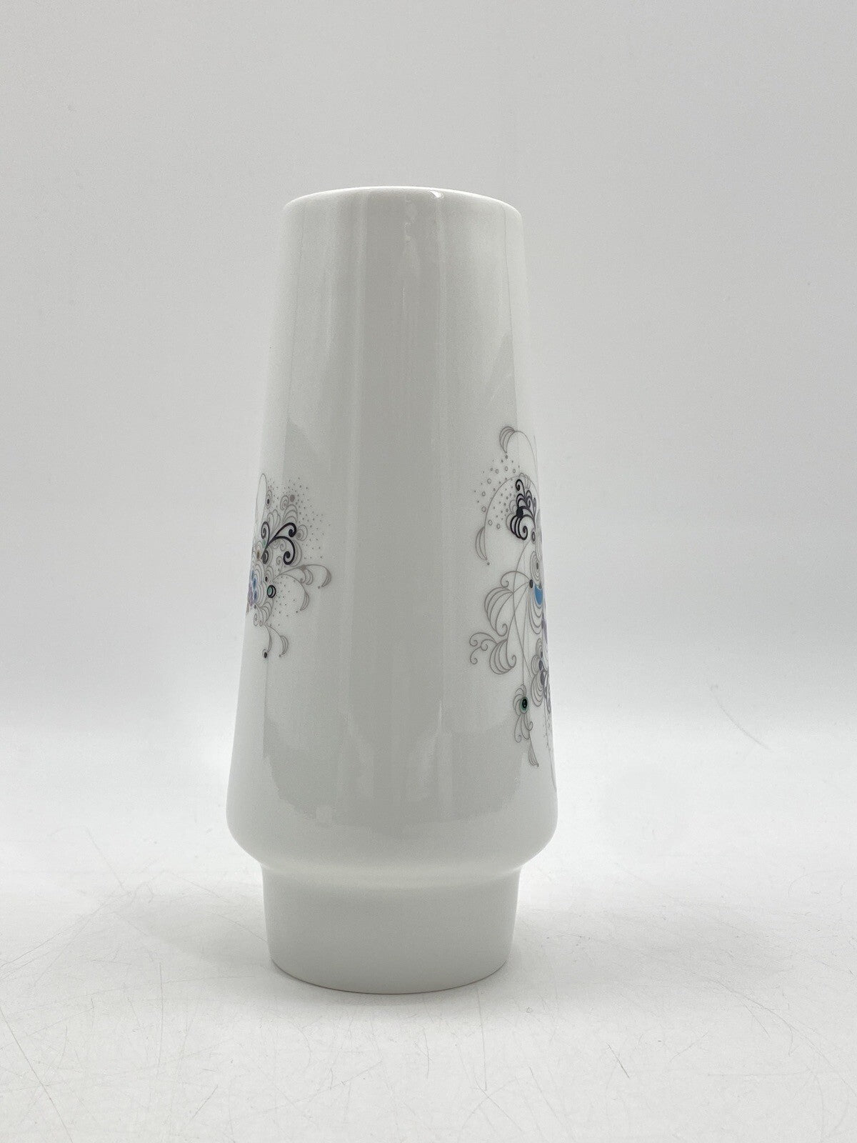 * H&C HEINRICH SELB BAVARIA VASE PFAU PORZELLAN 50ER 60ER VINTAGE DESIGN