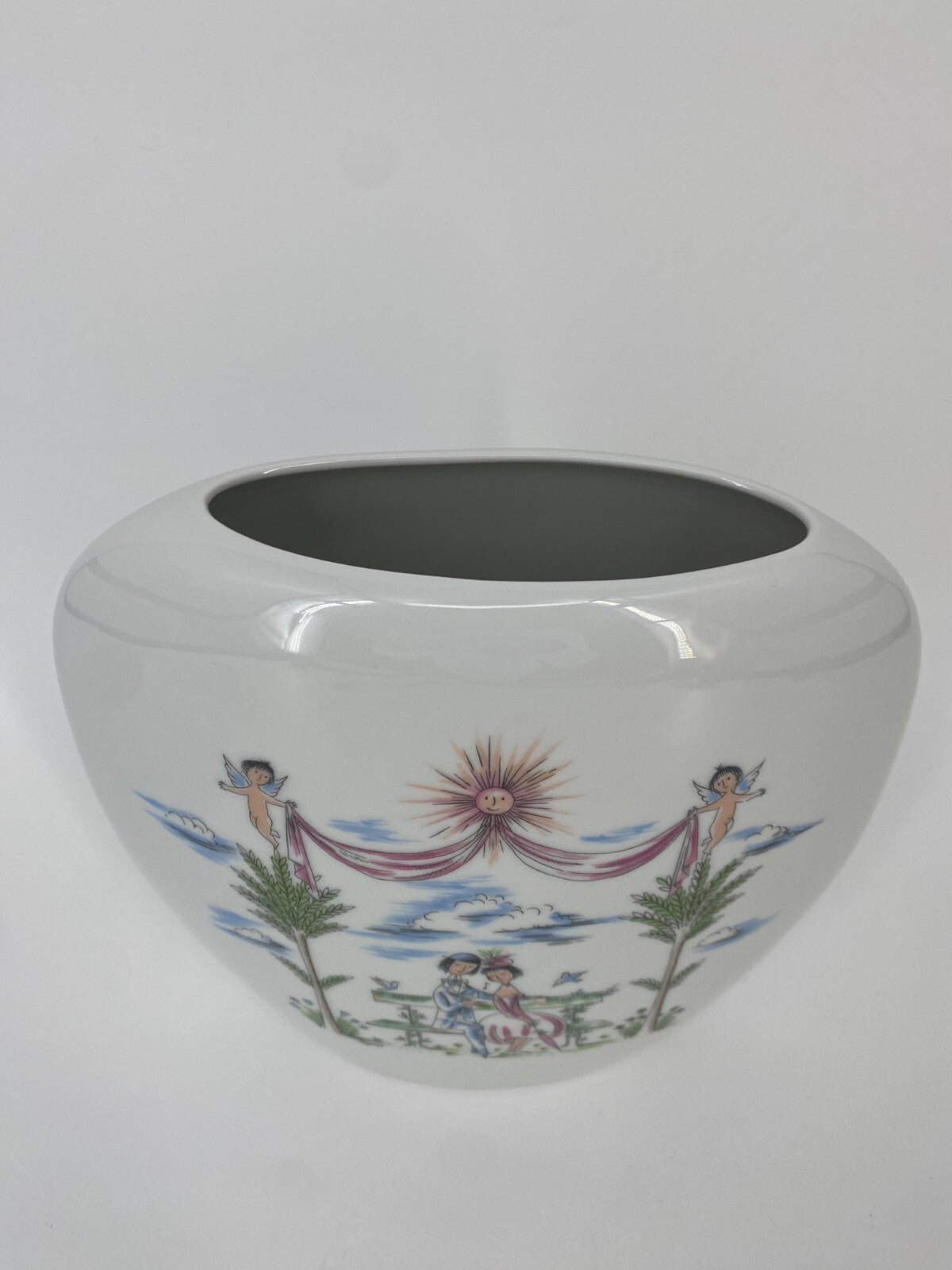 * PORZELLAN VASE ROSENTHAL KUNSTABTEILUNG PEYNET ILLUSTRATION LIEBESPAAR  22CM