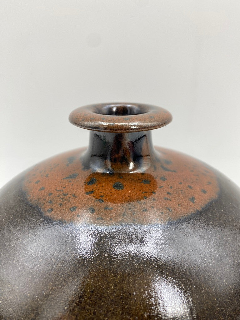 * STUDIOKERAMIK VASE RUND HORST KERSTAN KUGELVASE KERAMIK KUNST VINTAGE