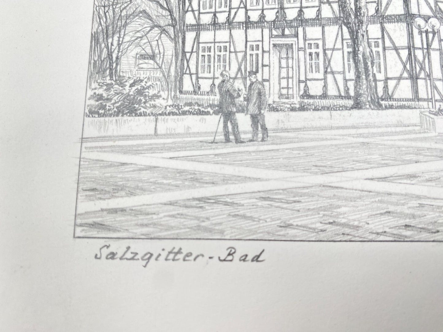 DEUTSCHER KÜNSTLER HEINZ WEHLISCH ZEICHNUNG SALZGITTER BAD HANDSIGNIERT