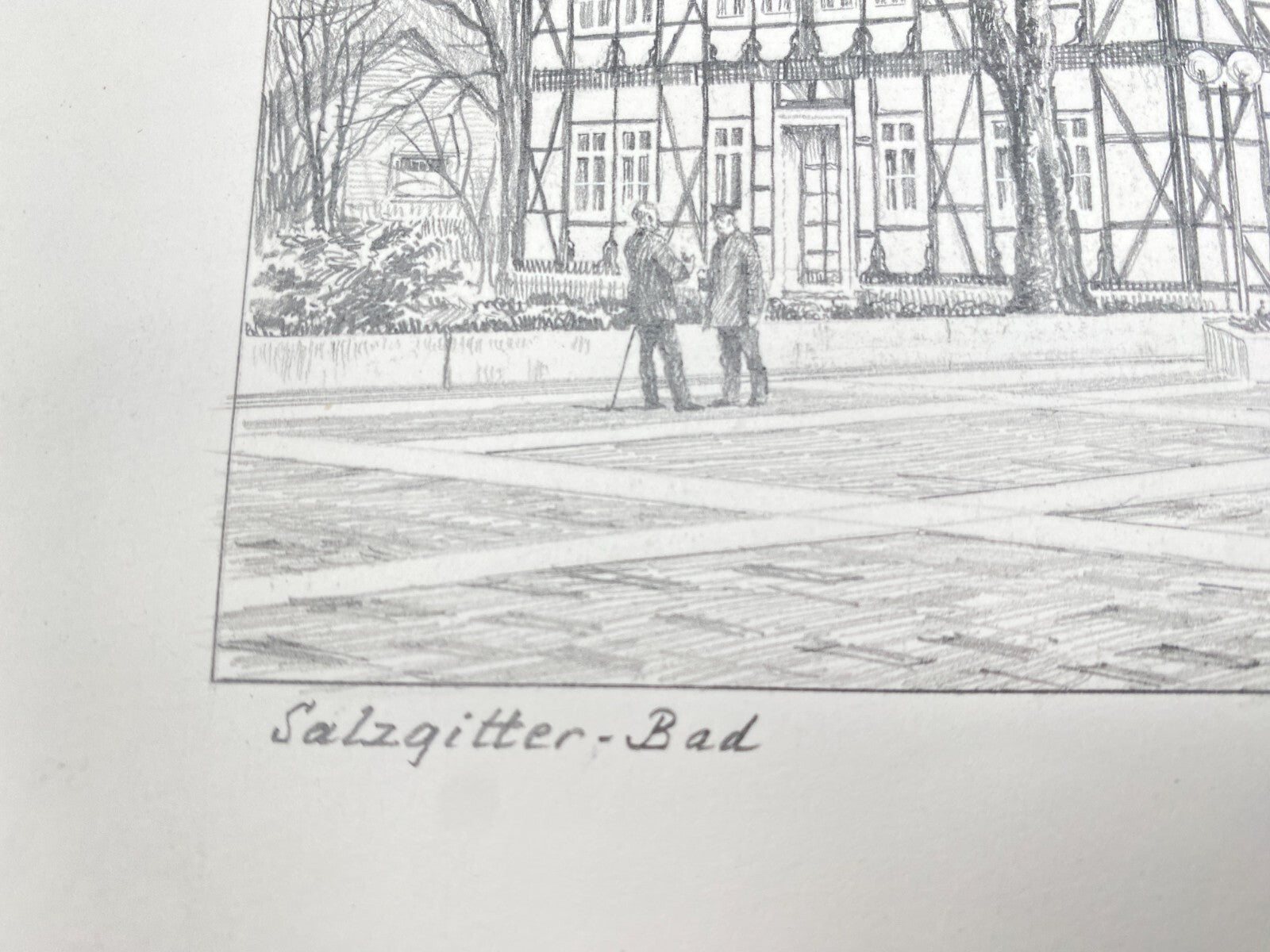 DEUTSCHER KÜNSTLER HEINZ WEHLISCH ZEICHNUNG SALZGITTER BAD HANDSIGNIERT