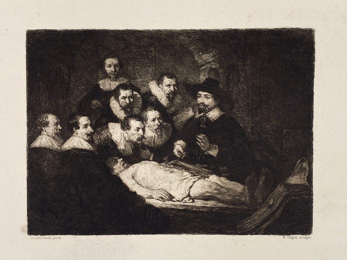 * 6x RADIERUNG WILLIAM UNGER NACH REMBRANDT DRUCKGRAFIK ANTIK 19. JH KONVOLUT