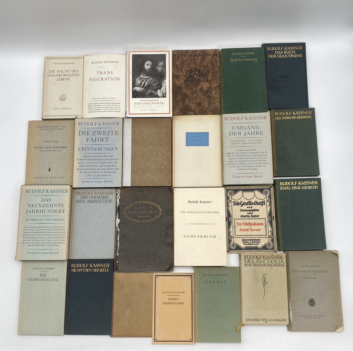 * 24 BÜCHER RUDOLF KASSNER BUCH KONVOLUT SAMMLUNG UNTERSCHRIFT