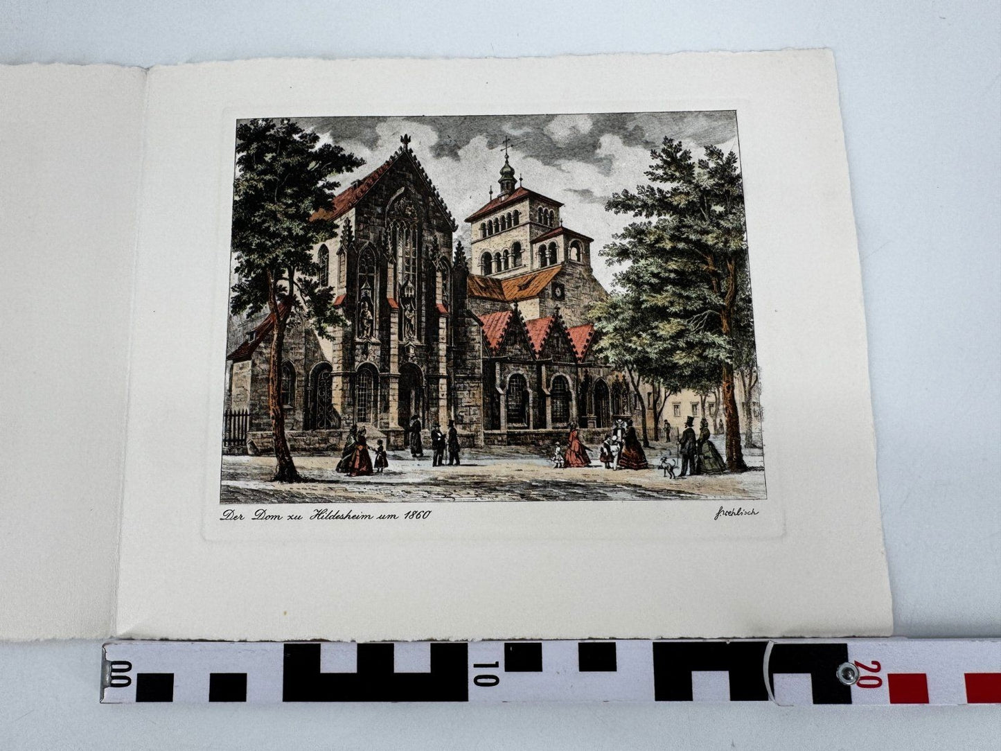 * HEINZ WEHLISCH RADIERUNG DOM ZU HILDESHEIM UM 1860 ANSICHT