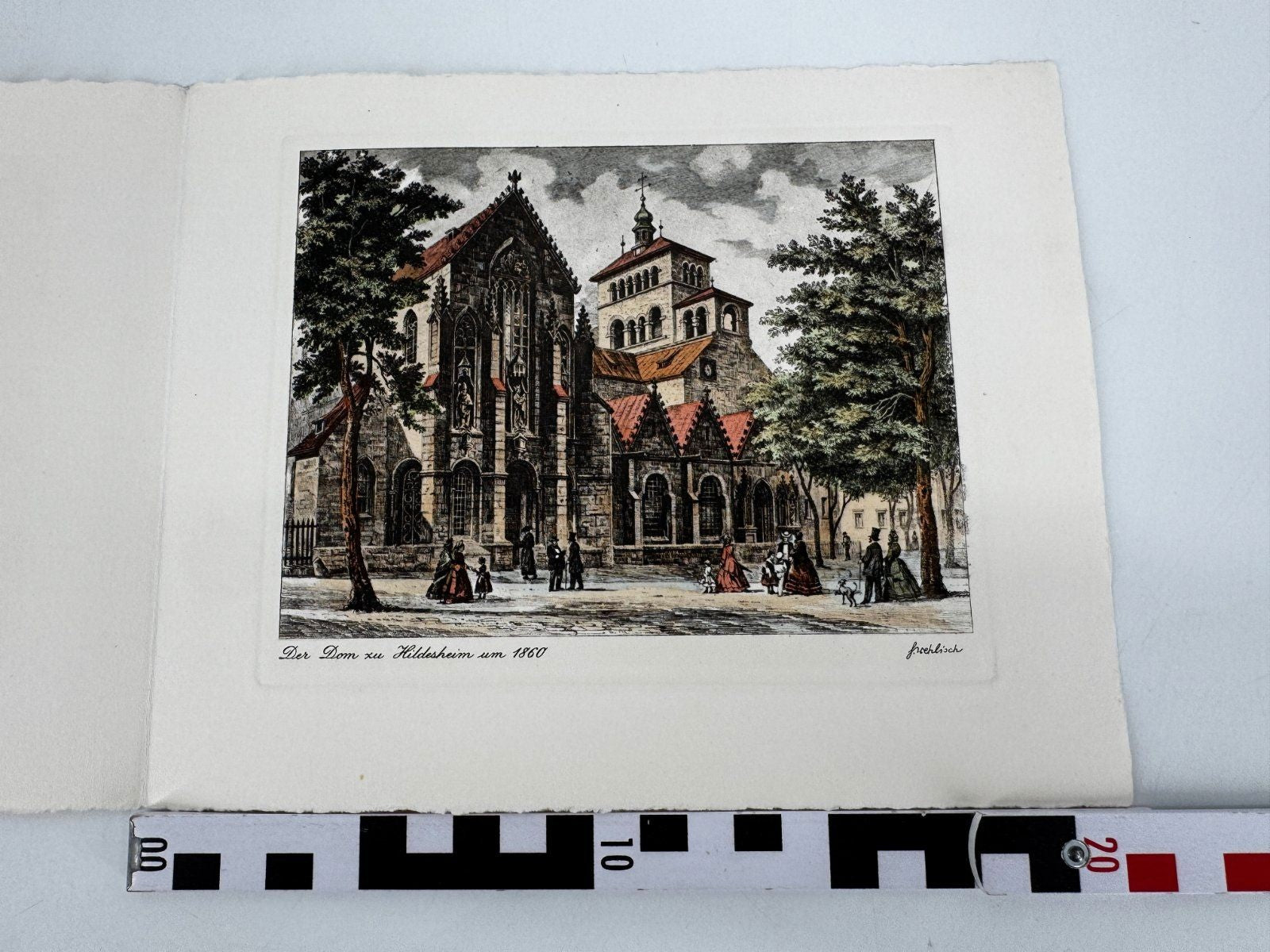 * HEINZ WEHLISCH RADIERUNG DOM ZU HILDESHEIM UM 1860 ANSICHT