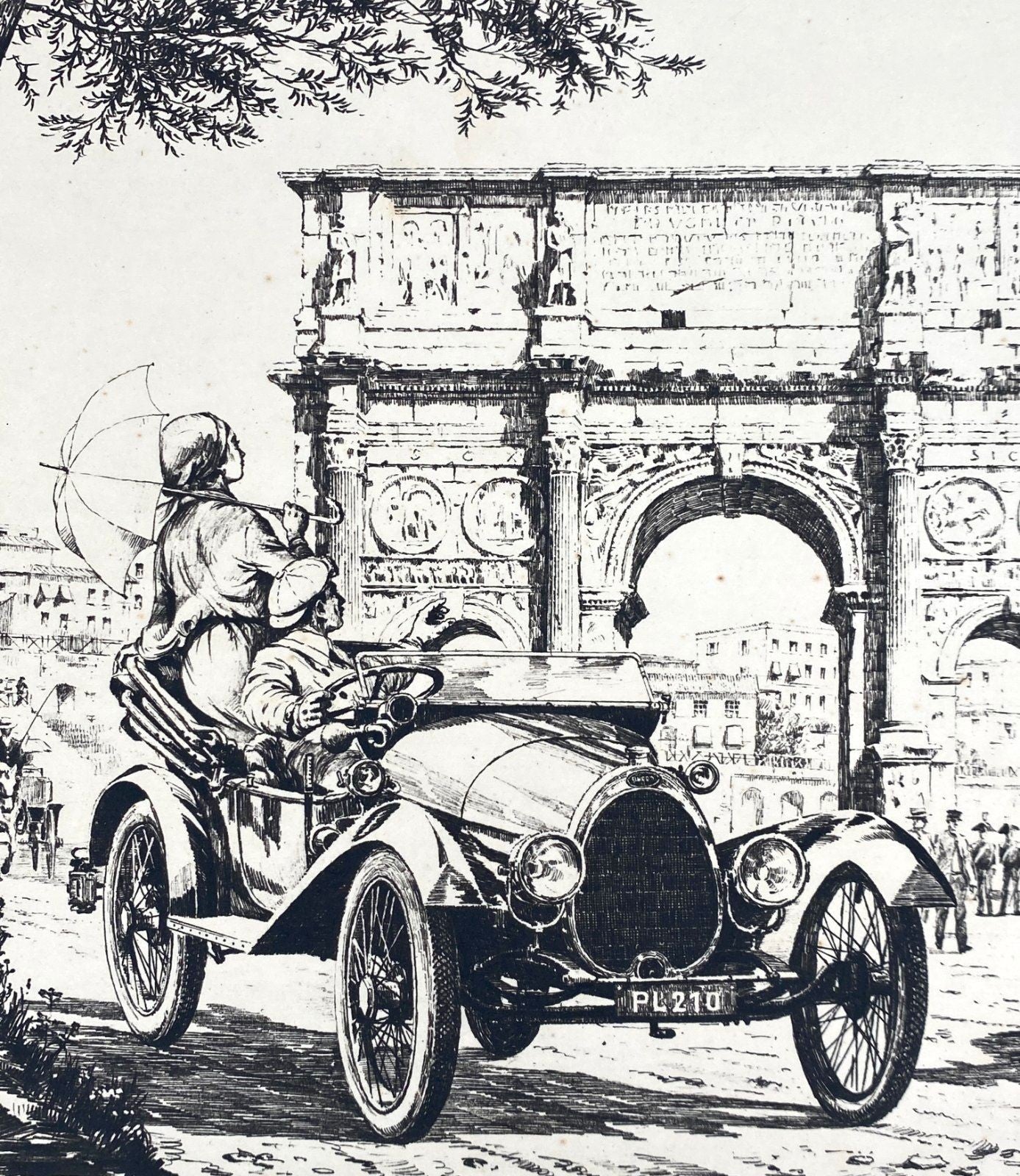 *5x GRAFIK HEINZ WEHLISCH AUTOMOBIL OLDTIMER LONDON PARIS MÜNCHEN