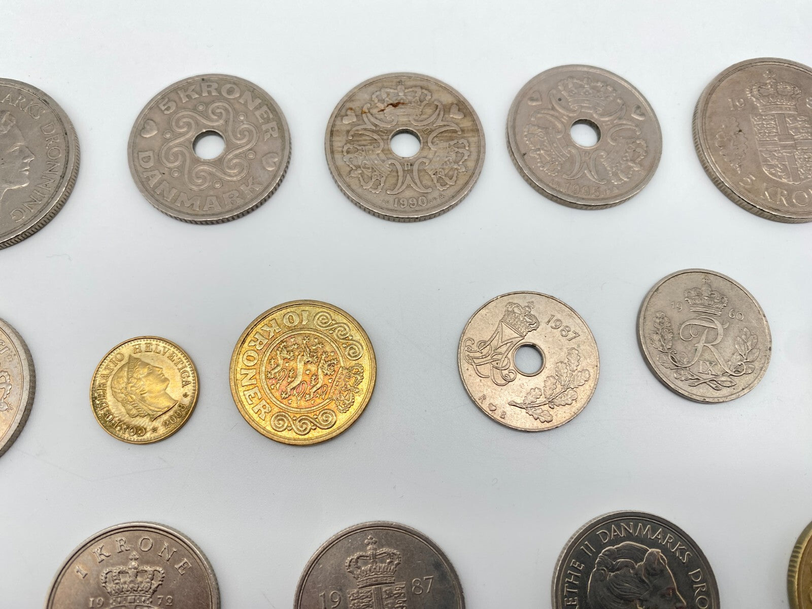 KONVOLUT 98 ALTE DÄNISCHE KRONEN ORE 5 KRONER 20 KRONER 50ER 70ER SAMMLERSTÜCKE