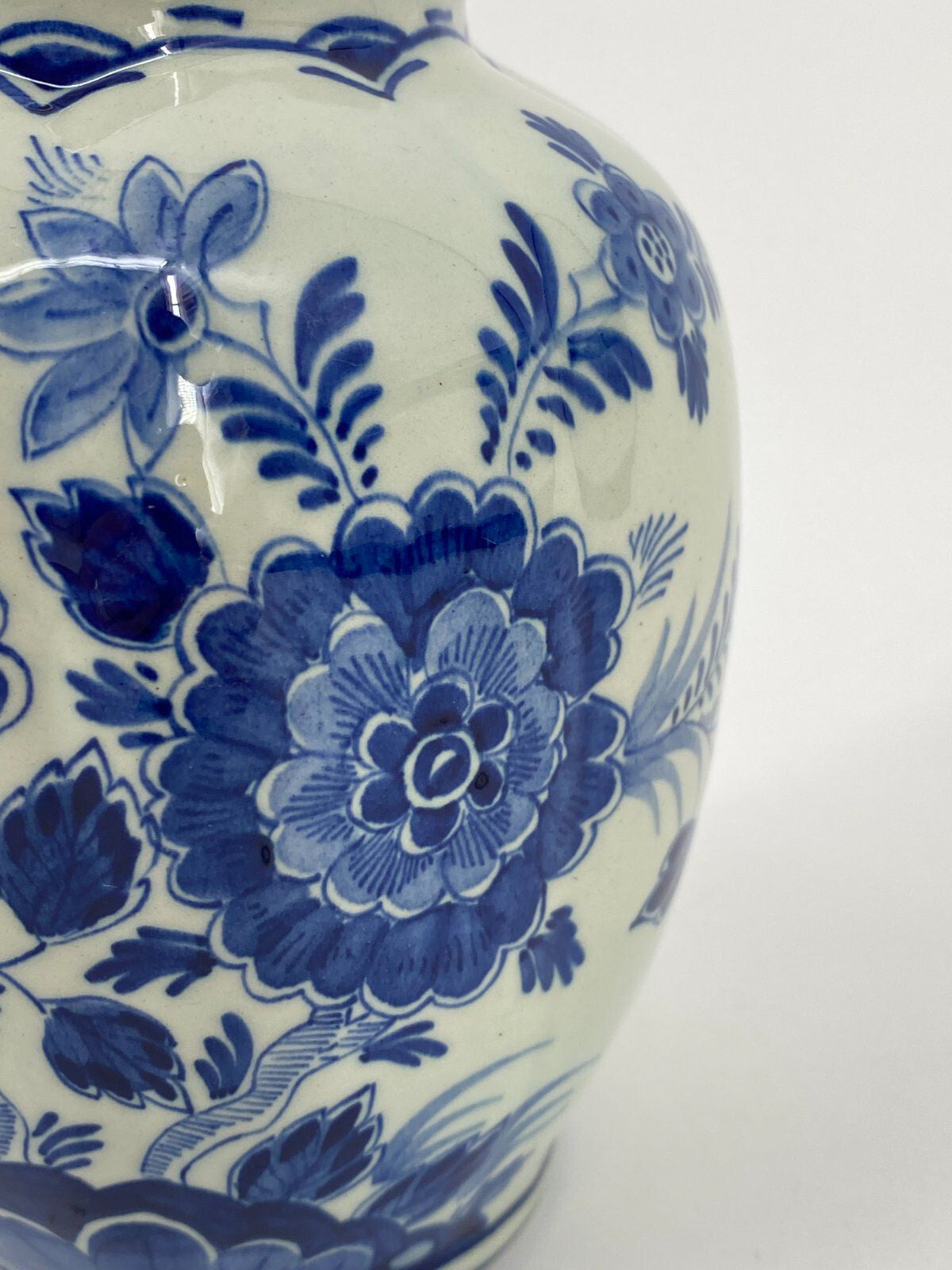 * VASE DELFTER BLAU RAAM DELFTS BLAUW HOLLAND 50ER VINTAGE