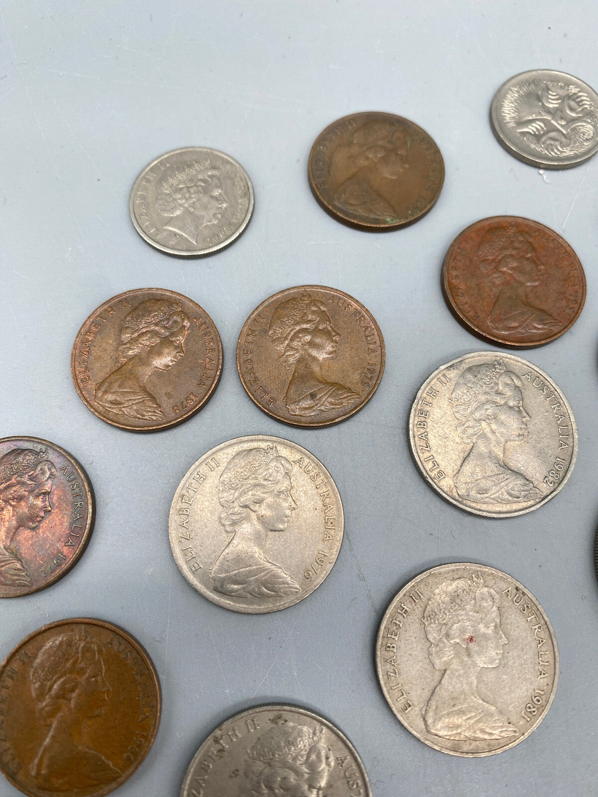 KONVOLUT AUSTRALISCHE MÜNZEN 81 STÜCK CENTS SAMMLERSTÜCKE 1961 QUEEN ELIZABETH