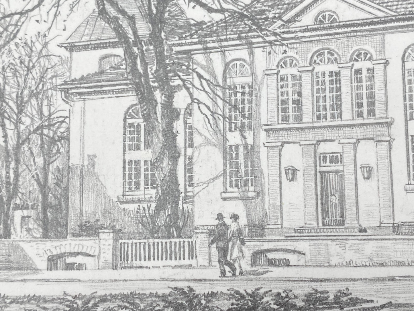 HEINZ WEHLISCH ZEICHNUNG SANKT NICOLAI KIRCHE KIRCHDORF HANDSIGNIERT