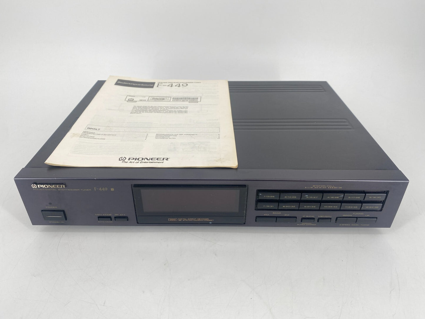 * PIONEER F-449 TUNER JAPAN SCHWARZ VINTAGE 90ER