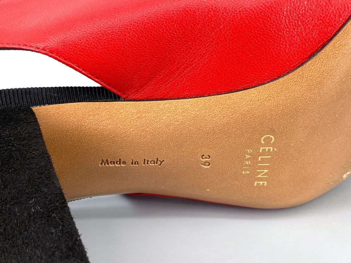 * DAMENSCHUHE CÉLINE PUMPS LEDER 39 FEUERROT ITALY PHOEBE PHILO