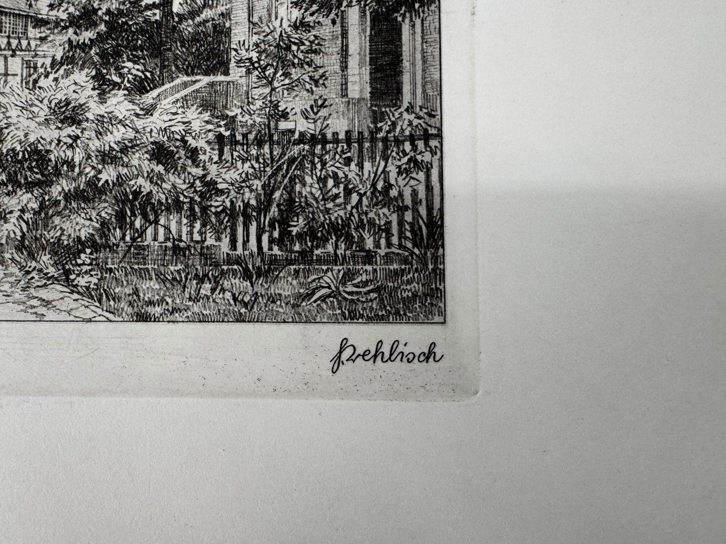 * HEINZ WEHLISCH ORIGINAL RADIERUNG BIENENBÜTTEL ALTES VOGTEIHAU