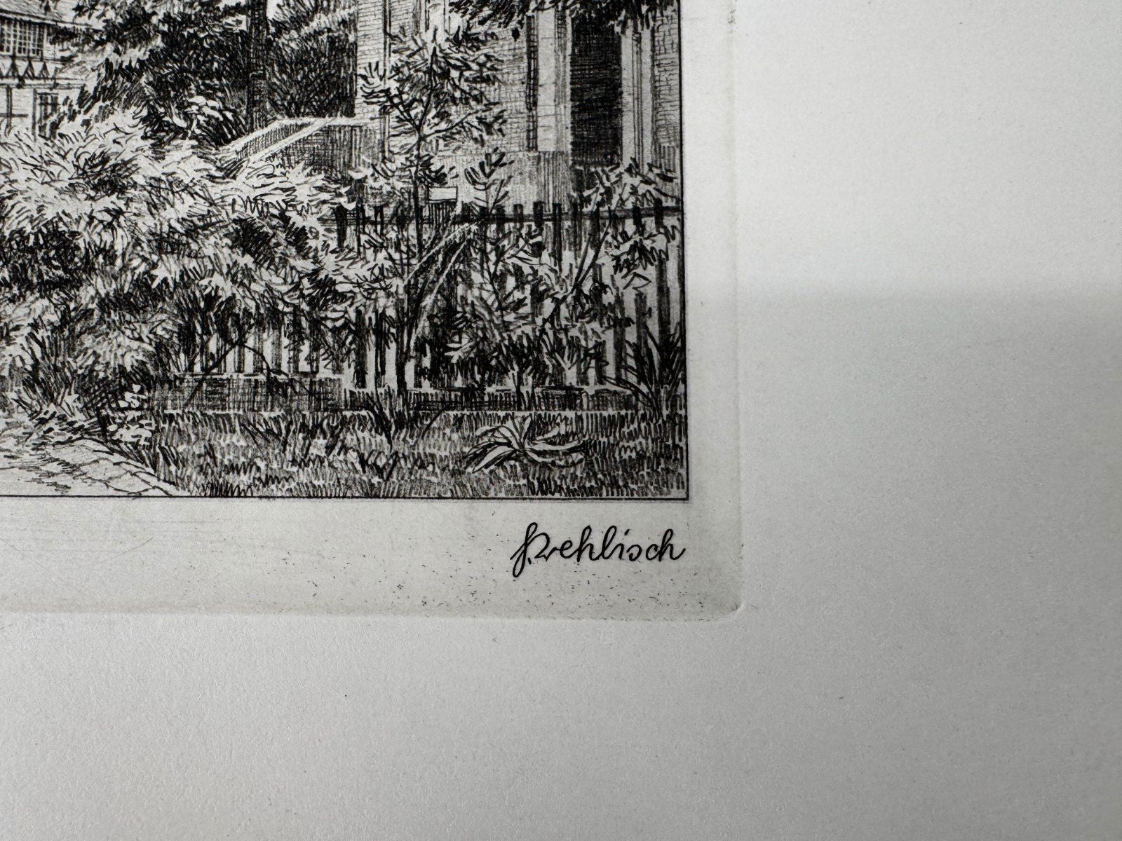 * HEINZ WEHLISCH ORIGINAL RADIERUNG BIENENBÜTTEL ALTES VOGTEIHAU
