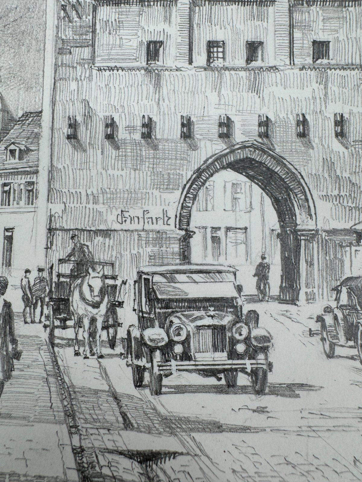 * HEINZ WEHLISCH ZEICHNUNG SPEYER UM 1929 ANSICHT SIGNIERT