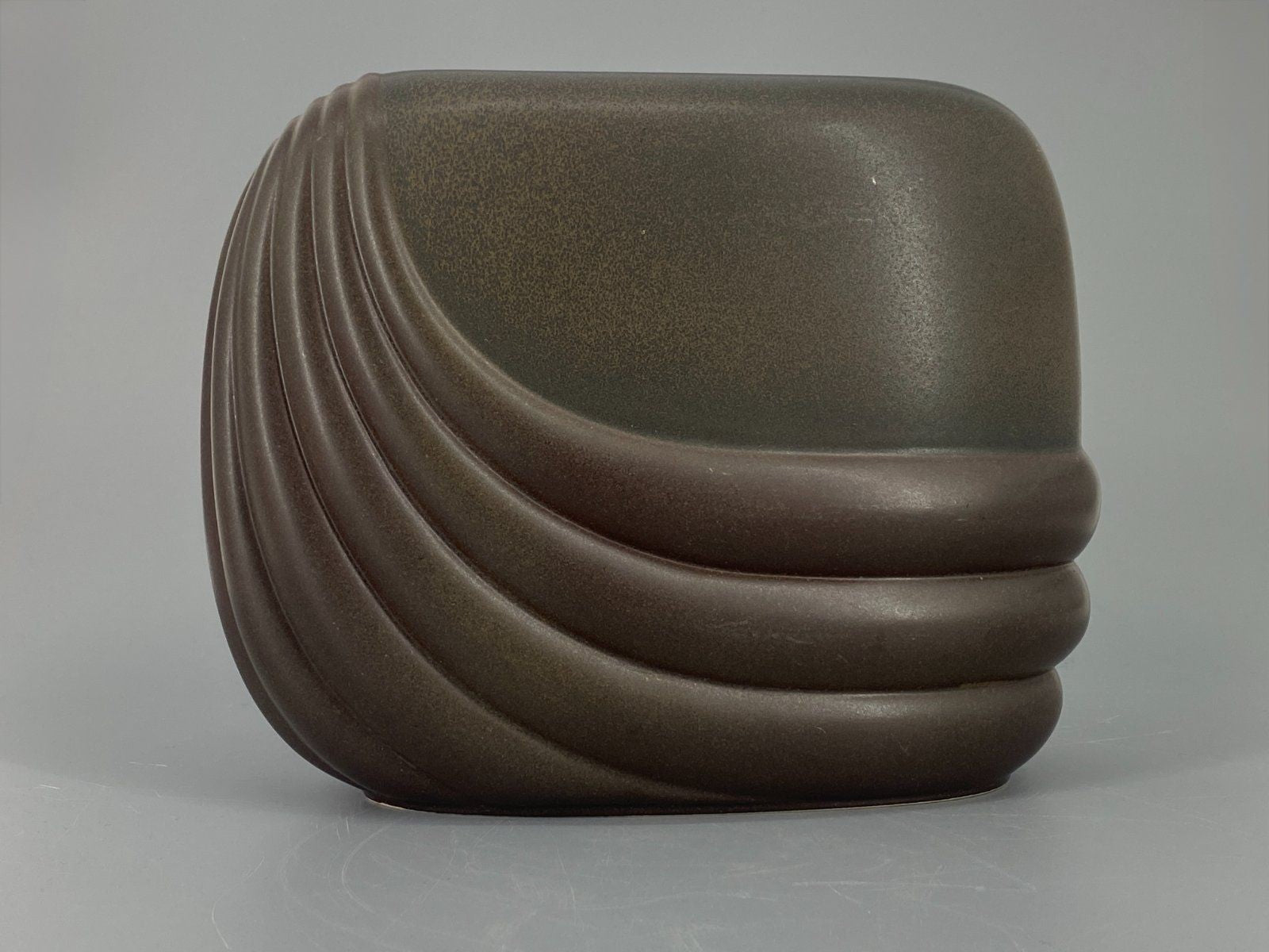 * ROSENTHAL VASE UTA FEYL BRAUN KERAMIK STUDIO LINIE 70er VINTAGE