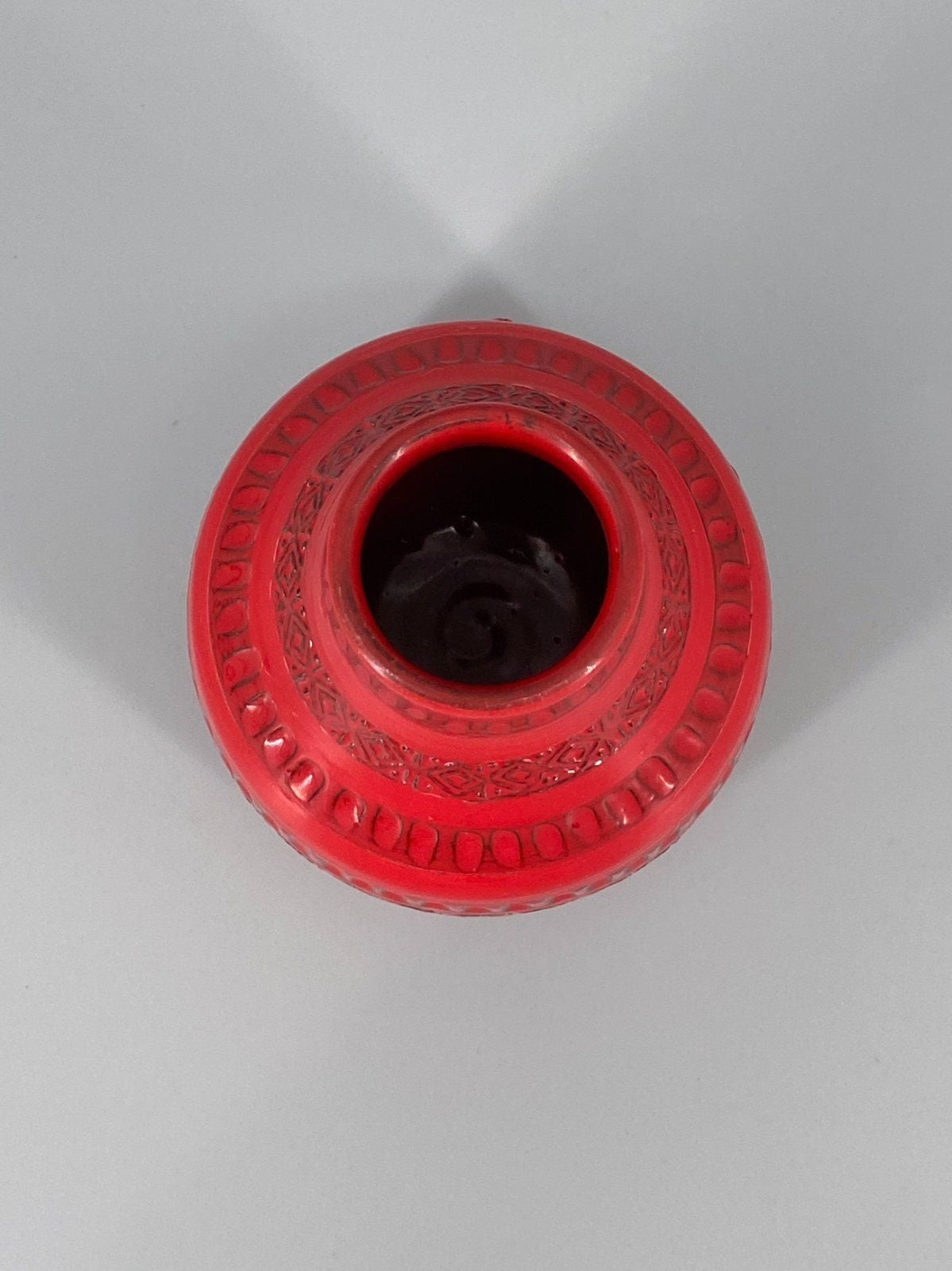 * VASE ITALY POTTERY BITOSSI LONDI ROT GEOMETRIE VINTAGE 60er